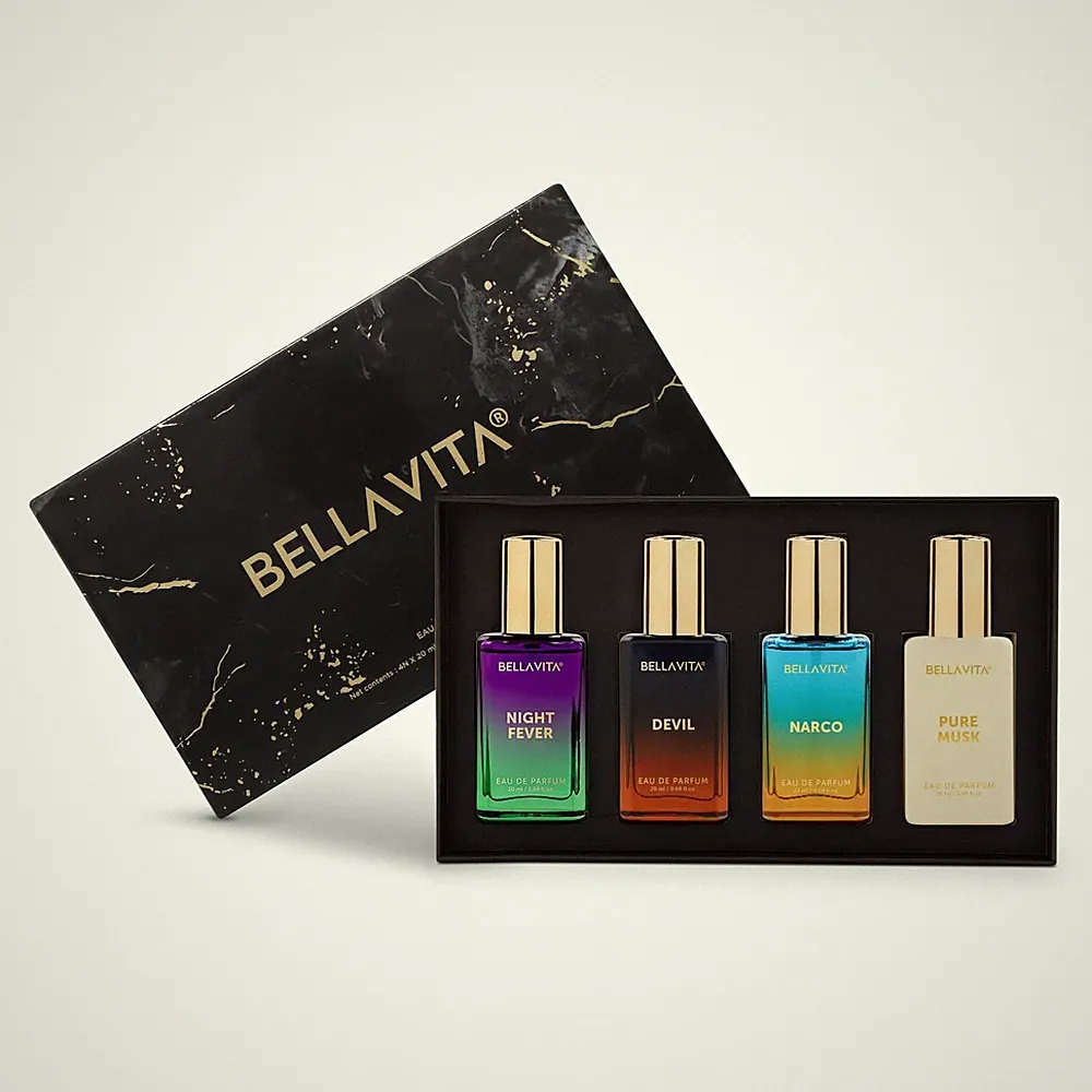 BELLAVITA Unisex Scents Long Lasting Perfume Gift Set for Unisex 4X20ml