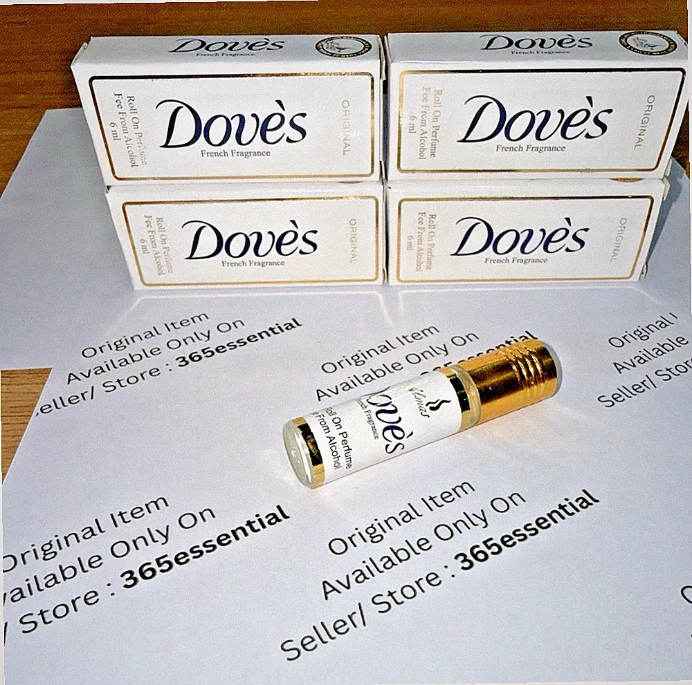 Dove Soap unisex perfume body oil 0.20 OZ / 6ml Original (PACK OF 4 Units)